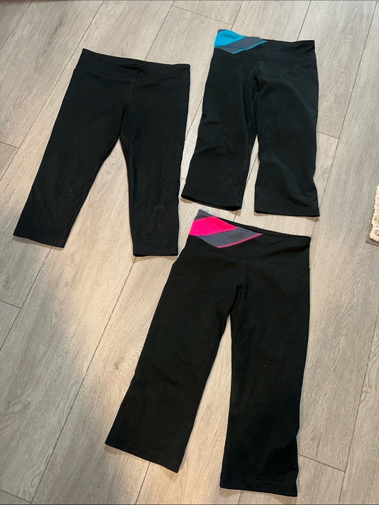 Under Armour Pants - Under amour Black Active Leggings  pink, teal and black size medium  (3)